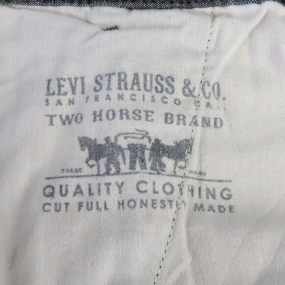 Levi Strauss & Co. Chino Shorts Cotton Linen Chambray Men's Size 30 Gray Color - Picture 7 of 12